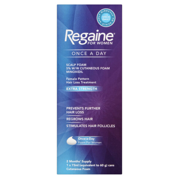 Regaine for women once a day extra strength scalp foam 2 month supply (73ml)