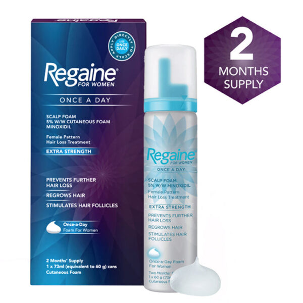 Regaine for women once a day extra strength scalp foam 2 month supply (73ml) - Image 3