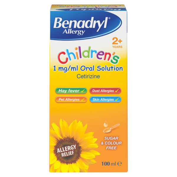 BENADRYL allergy children's 2+ 1mg/ml oral solution (100ml)