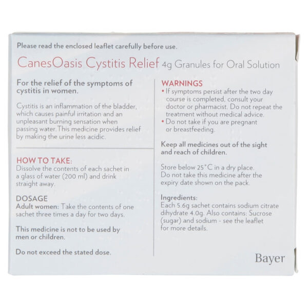 CanesOasis cranberry flavour cystitis relief (6 sachets) - Image 3