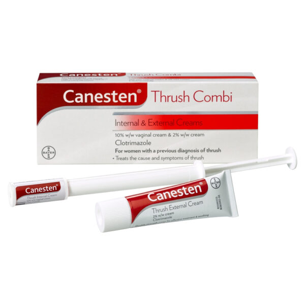 Canestenthrush combi internal & external cream (2 pack)