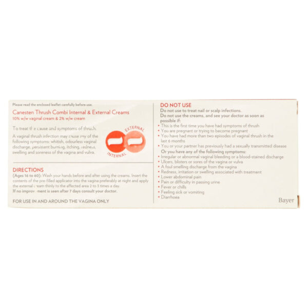 Canestenthrush combi internal & external cream (2 pack) - Image 4