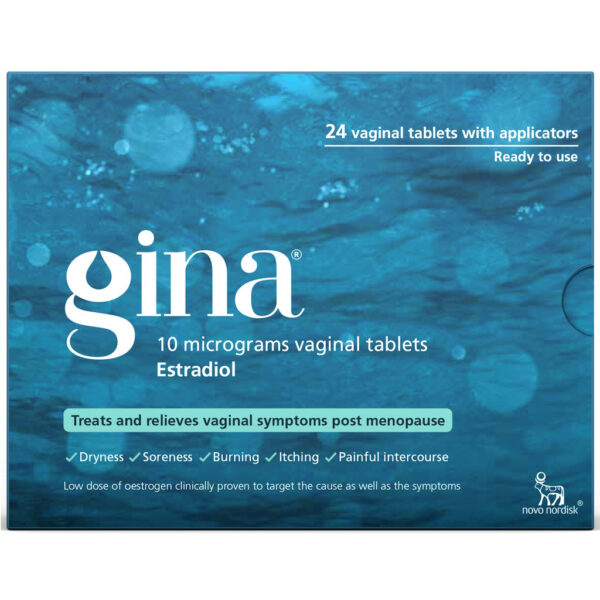 Gina 10 micrograms vaginal tablets (24 tablets)