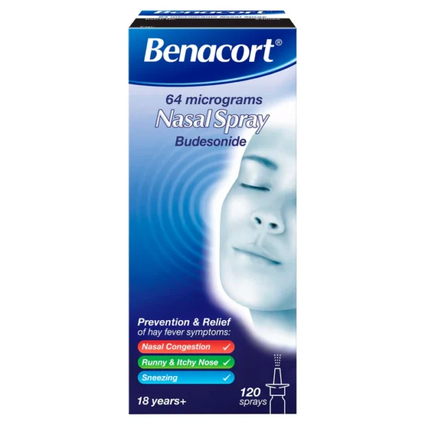 Benacort 64mg allergy relief nasal spray- 120 Dose – Chelsfield Pharmacy