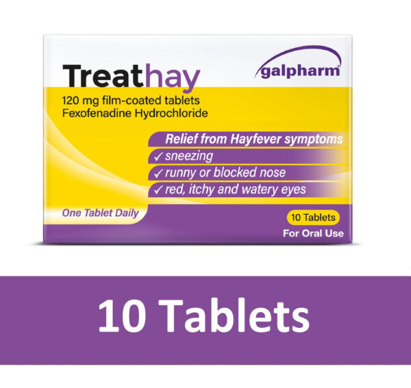 TreatHay 120mg fexofenadine hydrochloride allergy tablets - Image 2