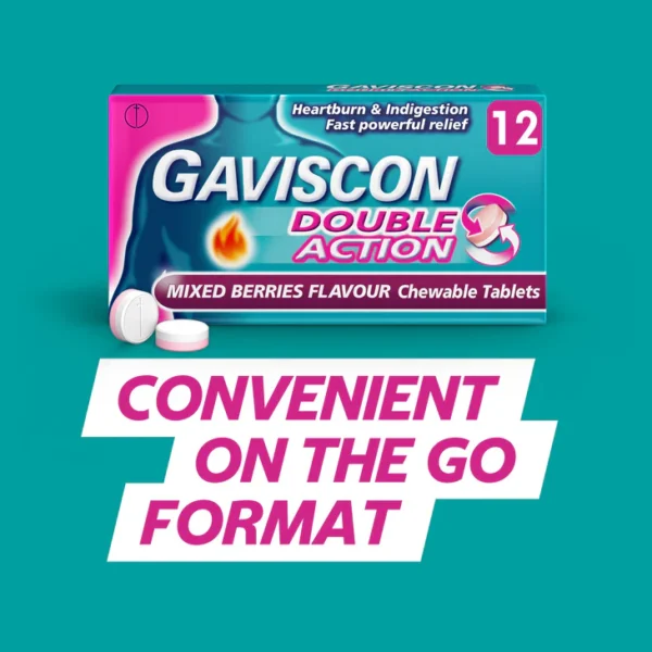 Gaviscon Double Action chewable tablets mixed berry - Image 6