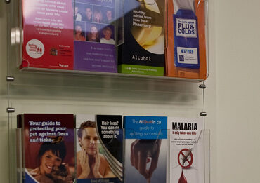 Leaflet-rack-slide